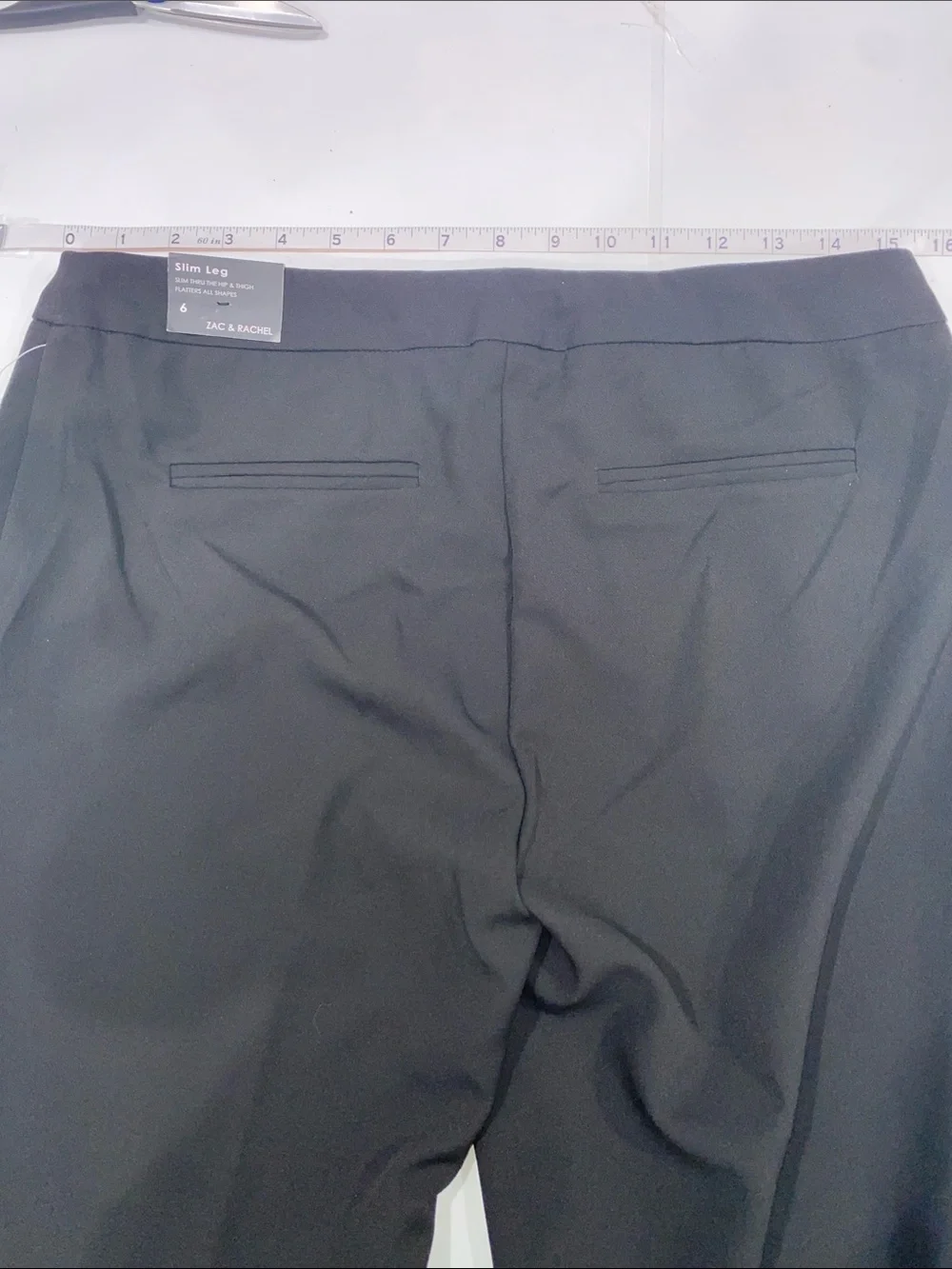 Zac & Rachel Bond 18 Black Trousers Slim Leg Size 6 NWT
